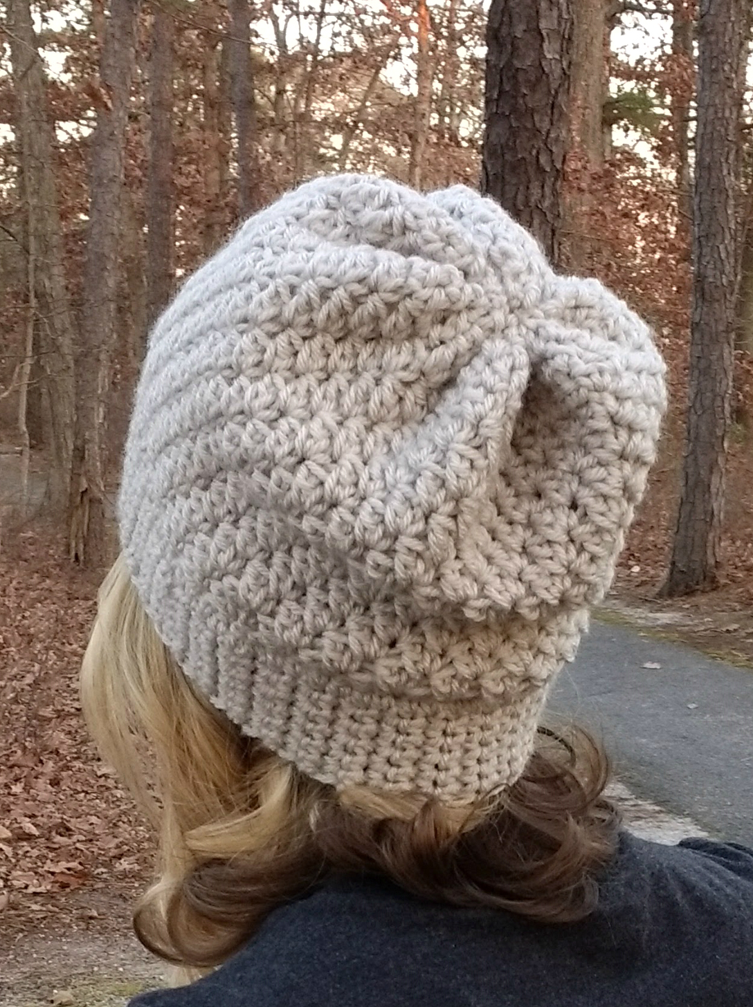 alabaster crochet slouch beanie