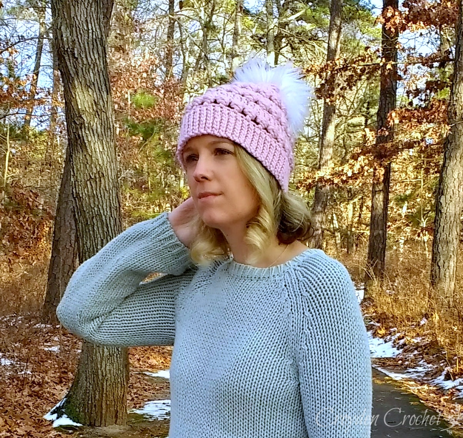 winterscape crochet beanie