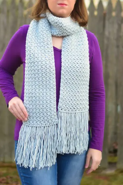 Misty Pines Crochet Scarf
