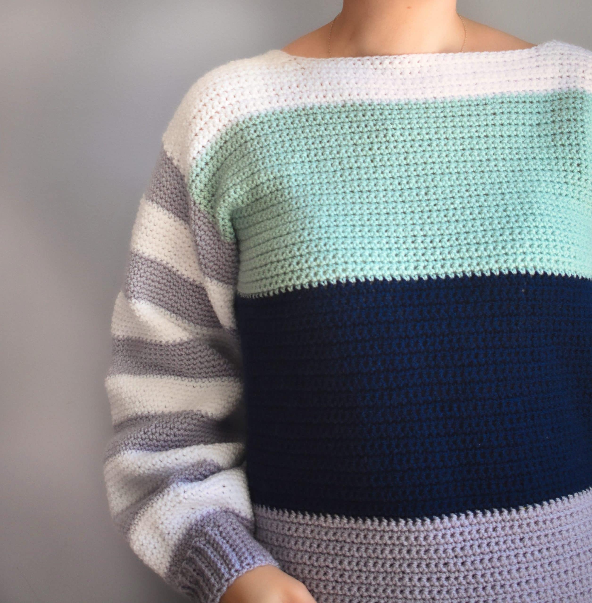 Comfy Crochet Colorblock Sweater Pattern - Image 4
