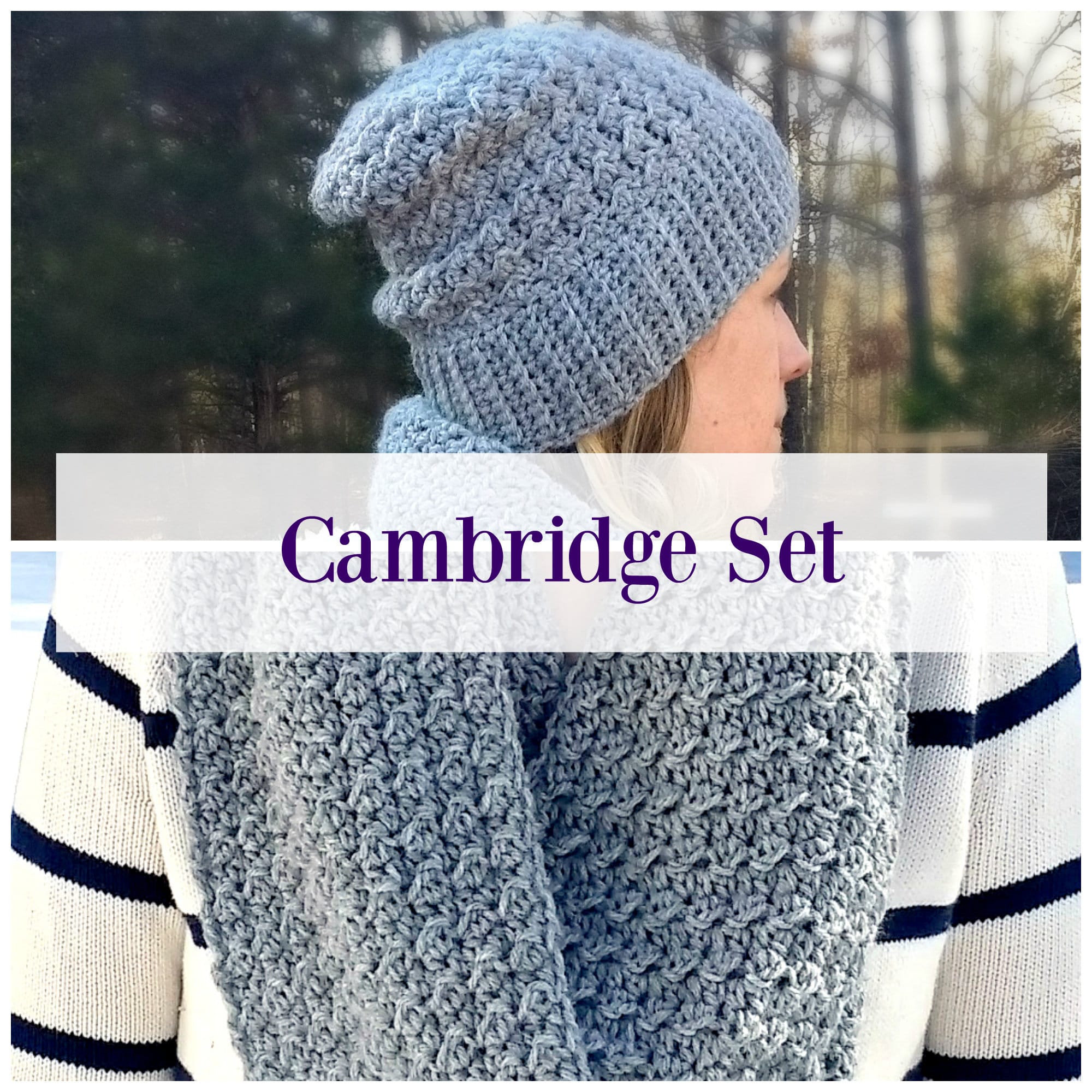 Cambridge Pattern Set - Beanie and Infinity Scarf