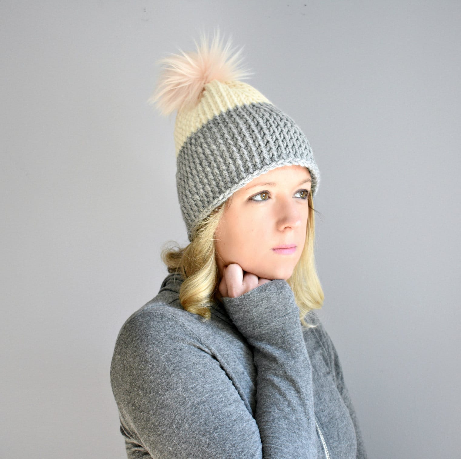 Colorblock Tunisian Beanie - Pattern only!