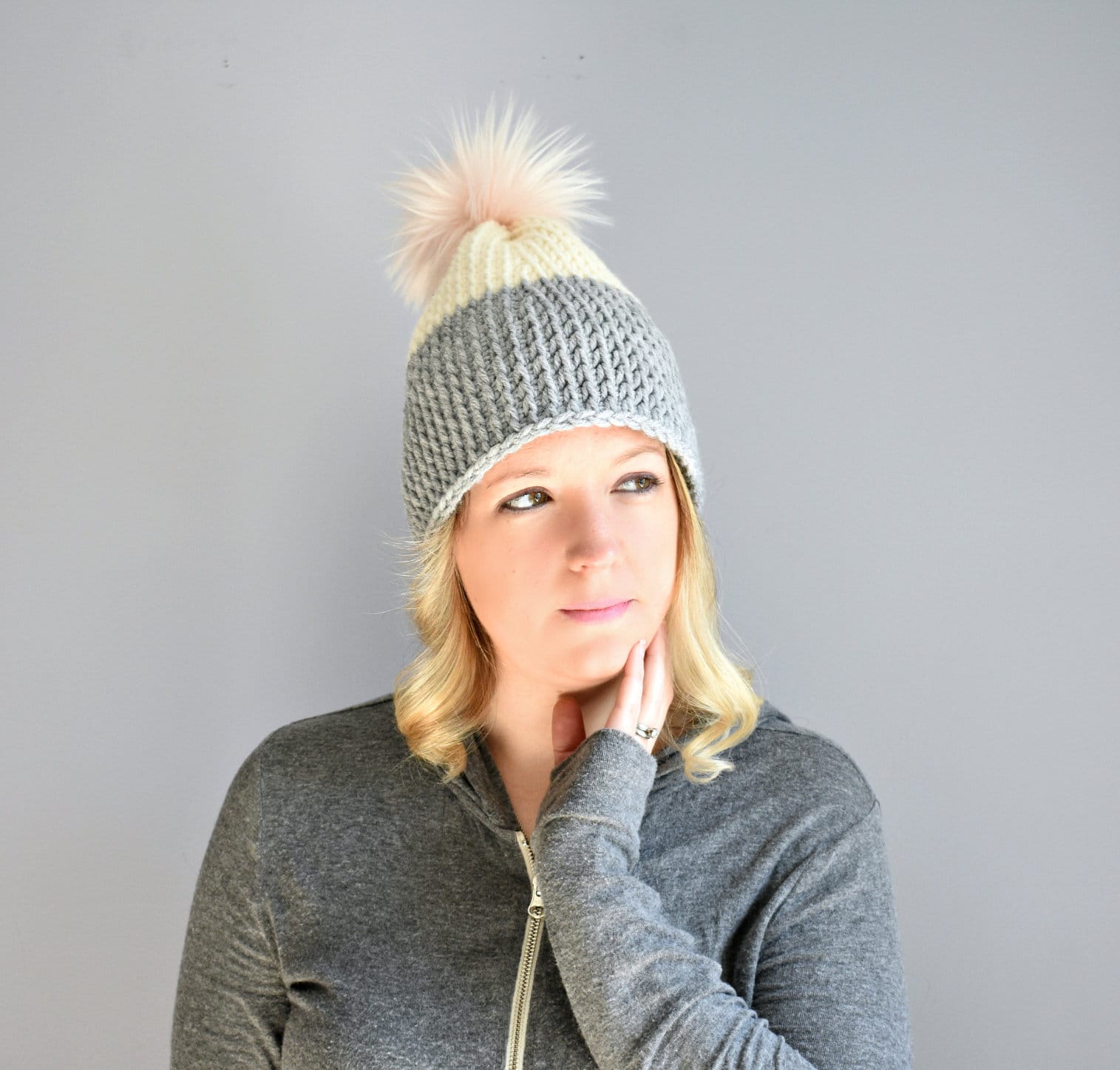 Colorblock Tunisian Beanie - Pattern only! - Image 4