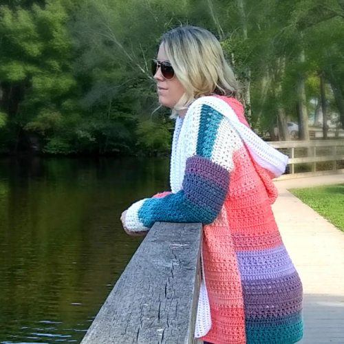 Crochet Colorblock Cardigan - CROCHET PATTERN ONLY!