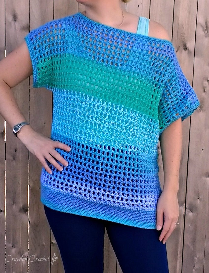 Off-the-Shoulder Crochet Top - PATTERN ONLY!
