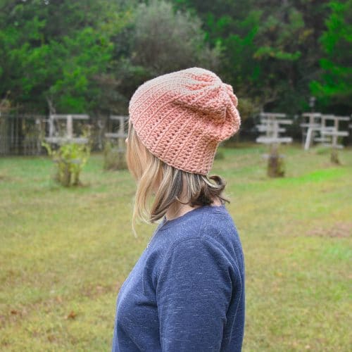 Rockport Beanie - Crocheted in Rows - Pattern