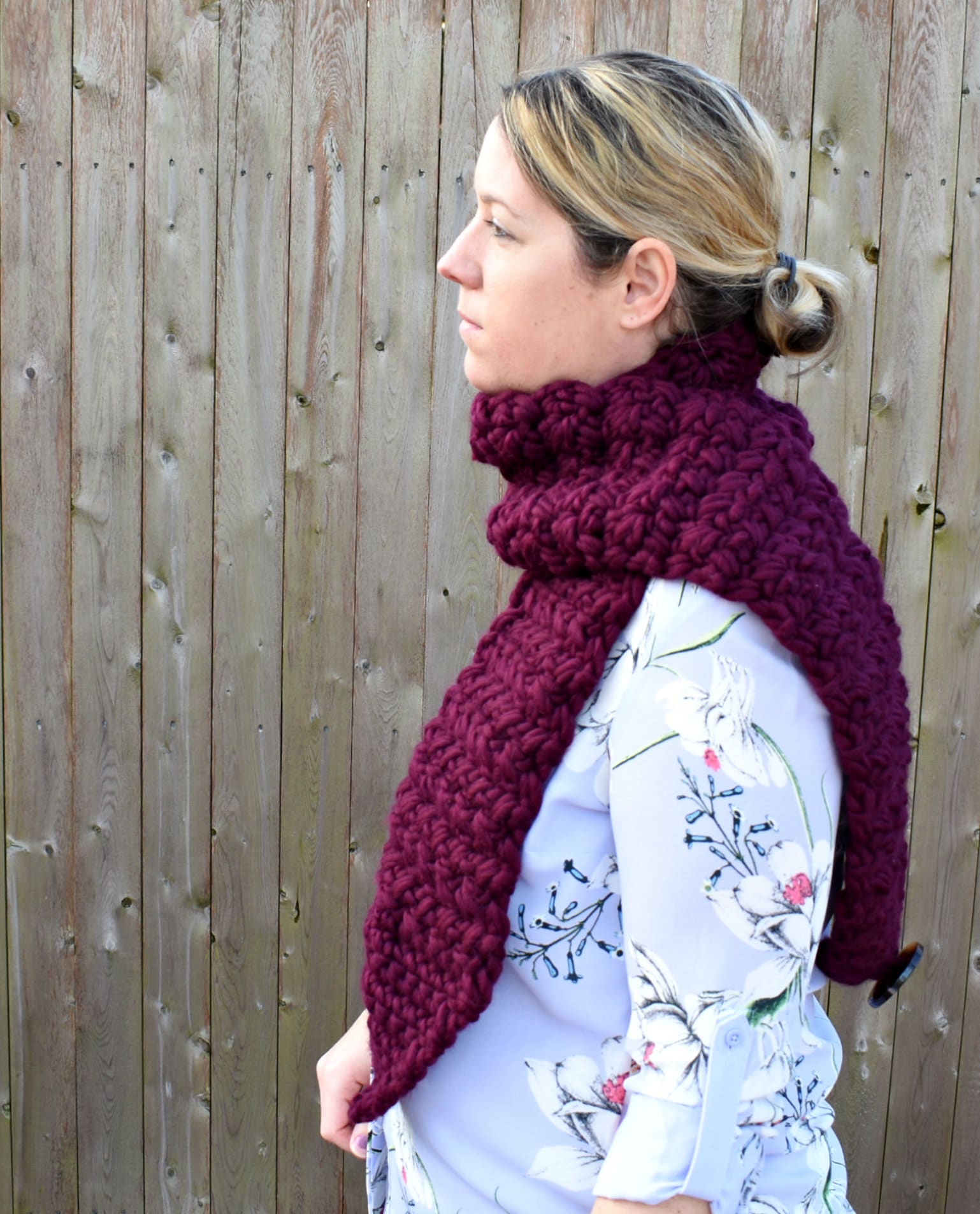 The Crossway Button Scarf - Crochet Pattern Only! - Image 4