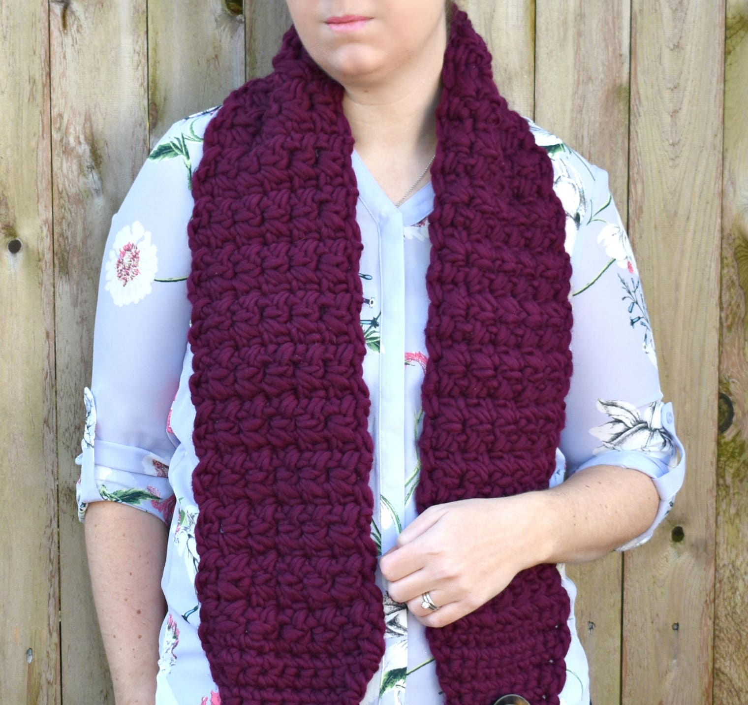 The Crossway Button Scarf - Crochet Pattern Only! - Image 5
