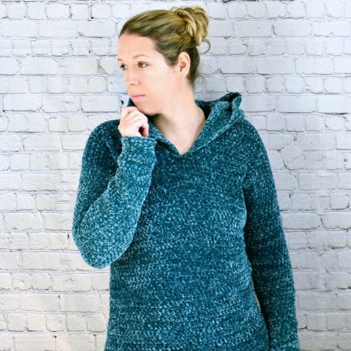 Velvet Hooded Pullover - CROCHET PATTERN ONLY!