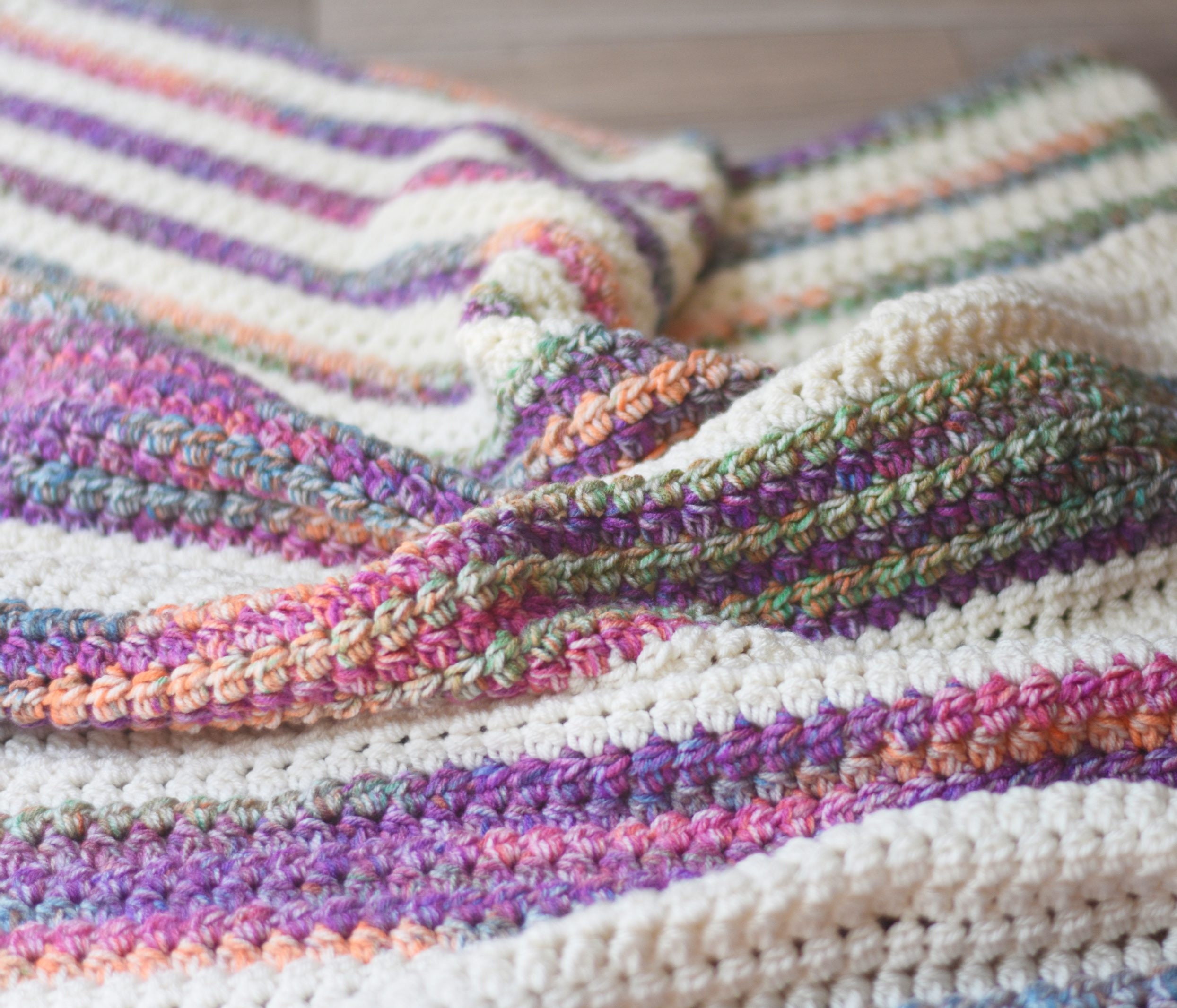 Sunset Stripes Crochet Blanket/Throw PATTERN - Image 5